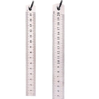 Stainless Steel Ruler Set, Double-Sided Engraved, Thickened Metal Straight Edge for Drawing and Stationery, 3-Pack