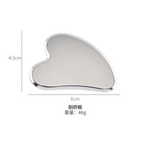 Heart-shaped Stainless Steel Gua Sha Board Facial Massager for Skin Tightening and Lifting