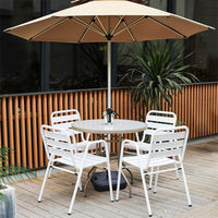 Outdoor Patio Bistro Set Aluminum Alloy Garden Balcony Coffee Table and Chairs