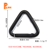 Outdoor Nylon Webbing Triangle Carabiner Clip for Backpacks and Bluetooth Speakers