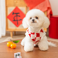 Pet Chinese New Year Tang Suit Padded Cotton Coat for Small Dogs & Cats