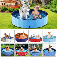 Inflatable Pet Swimming Pool Foldable Portable Dog Cat Bath Tub Outdoor Play