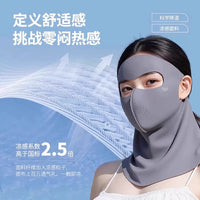 Summer Full Face Balaclava Sun Protection Mask with Neck Cover, Breathable Ice Silk UV Protection