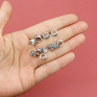 Chinese Style Hollow Coin Pattern Large Hole Beads for Braided Bracelets DIY Jewelry