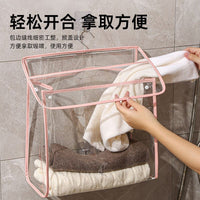 PVC Transparent Waterproof Hanging Shower Caddy Bag with Touch Screen Window for Dorm Bathroom
