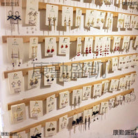 Wooden Wall-Mounted Jewelry Organizer Rack for Hair Clips, Earrings, and Necklaces