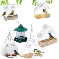 Outdoor Hanging Acrylic Bird Feeder for Wild Birds - Rainproof Balcony & Villa Use