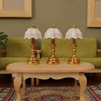 Dollhouse Miniature French Style Table Lamp & Alarm Clock Set for OB11 Scenes