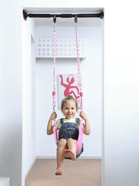 Kids' Indoor/Outdoor Swing with Soft Board Seat and Pull-Up Bar for Sensory Training