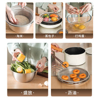 304 Stainless Steel Nesting Mixing Bowl Set with Drain Basket for Kitchen Prep and Baking