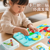 Montessori Geometric Shape Stacking Puzzle Toy for Early Education