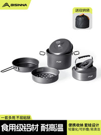 Beishanlang Outdoor Camping Cookware Set with Kettle and Stove Pot for Picnics
