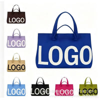 Knitted Tote Bag with Letter Pattern, Large Capacity Shoulder Bag for Women