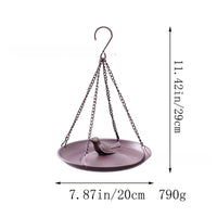 Cast Iron Bird Feeder Bath Tray for Outdoor Garden Decor