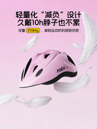 POEU Kids' Professional Impact-Resistant Cycling Helmet with Neck Protection for Boys and Girls