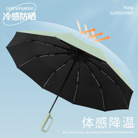 Automatic Folding Umbrella, Thickened and Enlarged, Dual-Use for Sun and Rain, UV Protection