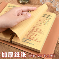 A5/A6 Vintage Leather Refillable Notebook with Lined Pages for Journaling and Business