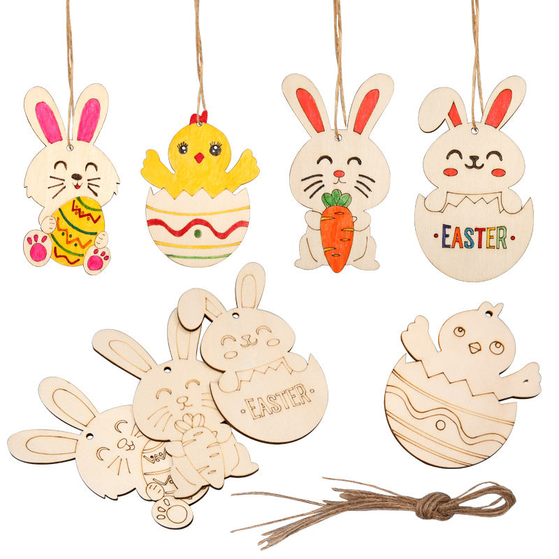 Easter Wooden Ornaments for DIY Party & Holiday Decor
