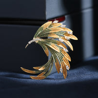 Chinese Style Phoenix Brooch Cheongsam Dress Accessory Elegant Feather Pin