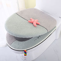 Toilet Seat Cover 2-Pack, Zippered, Thickened Plush, Warm, Universal for All Seasons