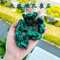 Natural Malachite Raw Crystal Mineral Specimen Irregular Azurite Stone Ornament