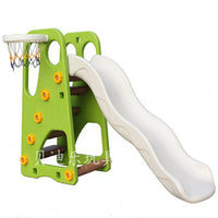 Thickened Kids Indoor Slide with Basketball Hoop and Swing Set