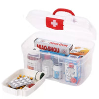 Transparent Plastic First Aid Kit for Home, Office, and Travel