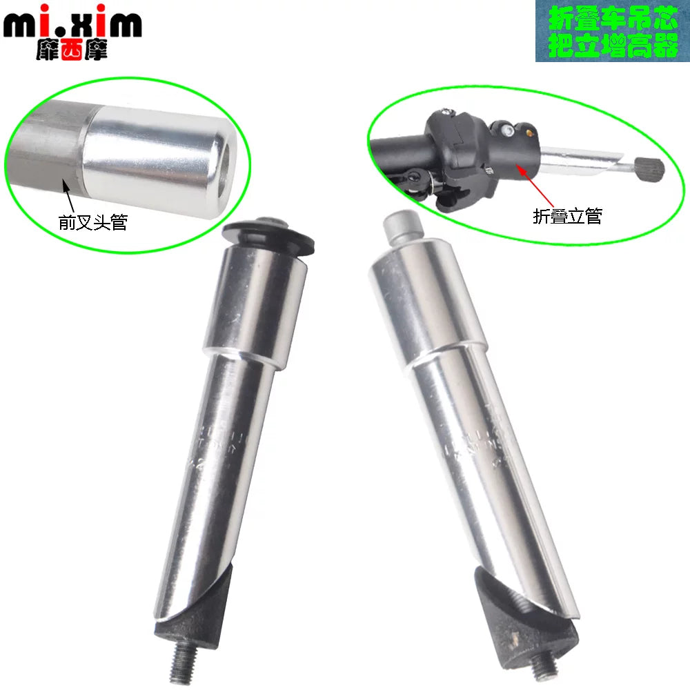 Bicycle Fork Stem Extender Riser for Mountain and Folding Bikes, Adjustable Height 3-8cm