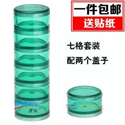 Portable Weekly Pill Organizer, Mini 7-Day Sealed Medicine Dispenser for Travel