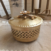 Handmade Vintage Indian Carved Copper Jewelry Storage Box