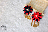 BJD Doll Japanese Style Fabric Hair Clip "Eternal Night" for 1/3, Uncle, and Large Female Dolls