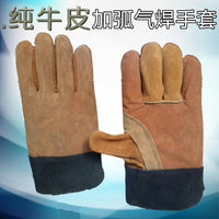 Welding Gloves Heat Resistant Cowhide Leather for Welders, Cut and Puncture Resistant Work Safety Gloves