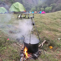 Outdoor Camping Tripod with 5.5L Large Capacity Pot for Campfire Cooking