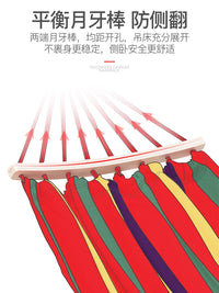 Outdoor Hammock with Anti-Tip Design for Adults and Children, Single/Double/Triple Person