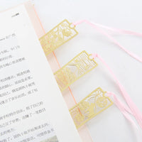 Japanese Style Cherry Blossom Metal Bookmark for Journals and Books