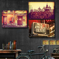 Vintage Shanghai Landscape Wall Art for Home and Commercial Decor
