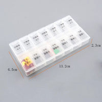Portable 7-Day Pill Organizer, Large Capacity Weekly Medicine Box for Travel