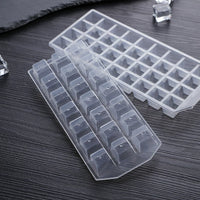 Large Diamond Ice Cube Tray with Lid, 21/36/96 Grids Silicone Ice Mold for Freezer
