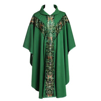 Embroidered Clergy Robe Vintage Long Gown for Mass Performance Workwear