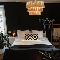 Hand-Woven Bohemian Macrame Lampshade for Living Room Bedroom Decor