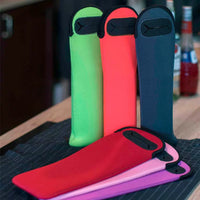 Neoprene Single Wine Bottle Insulated Carrier Bag with Handle, Protective Gift Packaging