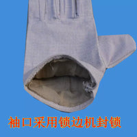 Heavy-Duty Double-Layer Canvas Work Gloves for Industrial Welding and Mechanical Protection