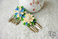 BJD Doll Japanese Style Fabric Hair Clip "Eternal Night" for 1/3, Uncle, and Large Female Dolls