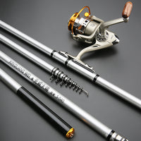 Telescopic Carbon Fiber Fishing Rod for Rock Fishing, Hand & Sea Dual-Use, Ultra-Hard, Long Section