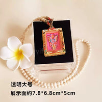 Thai Amulet Display Stand Velvet Platform Holder for Buddha Pendants