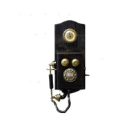 Vintage Rotary Dial Telephone Model Desktop Ornament Photography Prop Store Window Decor