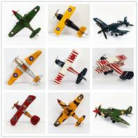 Vintage Iron Art Bomber Airplane Model Wall Decor for Cafe Bar Internet Cafe