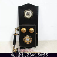 Vintage Rotary Dial Telephone Model Desktop Ornament Photography Prop Store Window Decor