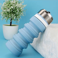 Collapsible Silicone Water Bottle, Large Capacity Portable Sports Kettle for Travel, Retractable