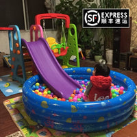Kids Indoor Outdoor Slide and Swing Set with Extended Slide